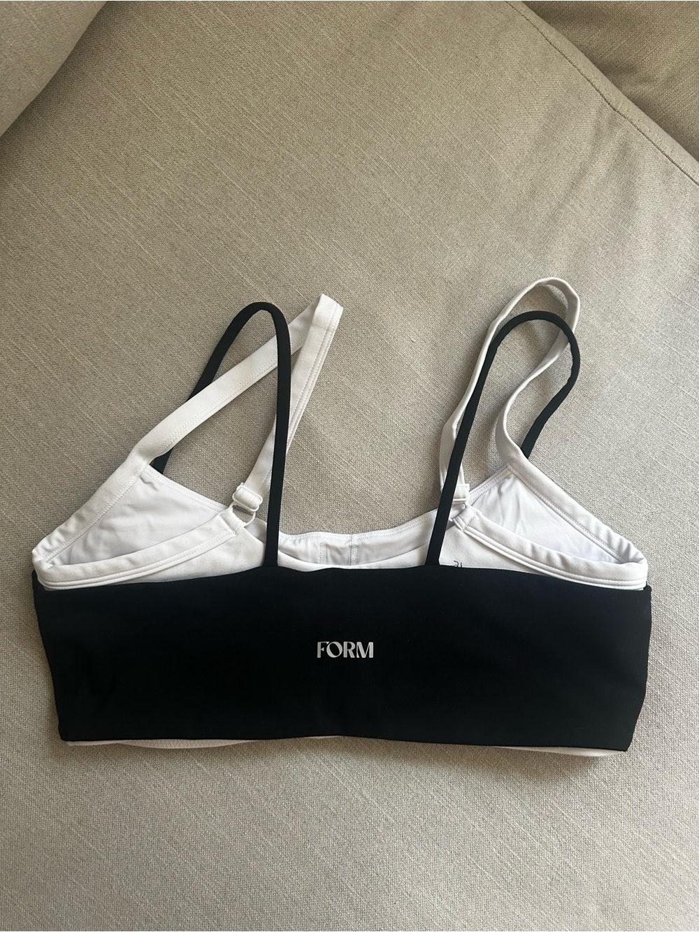 FORM Black & White Seamless Bralette